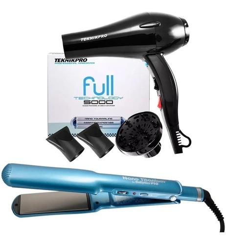 Kit Plancha Babyliss 9559 + Secador Teknikpro 5000  