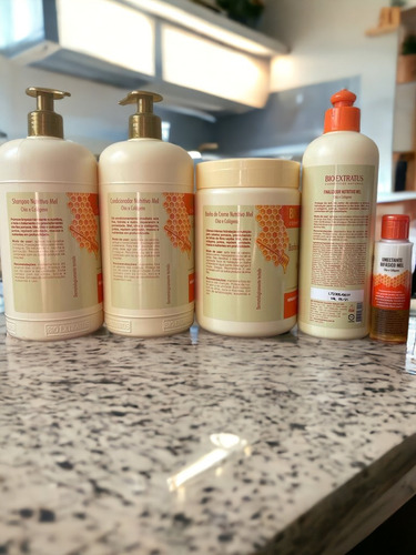 Kit 1 Shamp 1 Cond 1 Banho 1l 1 Final 500ml 1 Fix 55ml Mel
