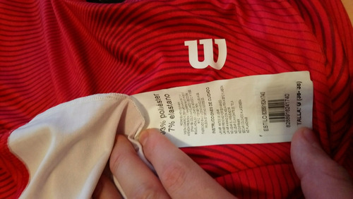 Playera Wilson Deportiva Manga Corta Color Rojo Gym Acuática (Usado)