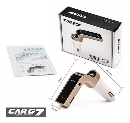 Imagen 3 de 6 de Transmisor Fm Bluetooth Cargador Usb Radio Auto Receptor ®