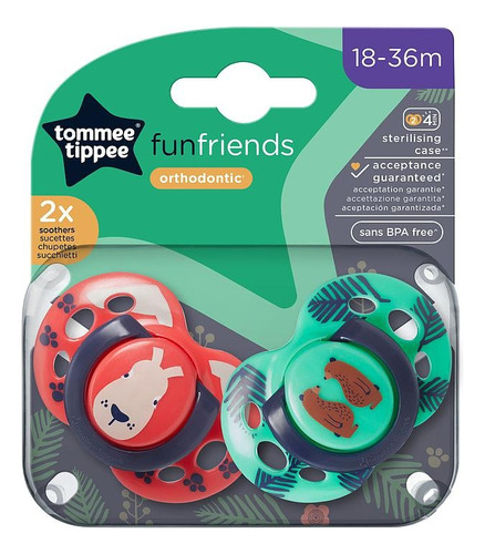 Chupete Fun Sthr 18 A 36 M Pack X 2 Tomme Tippee