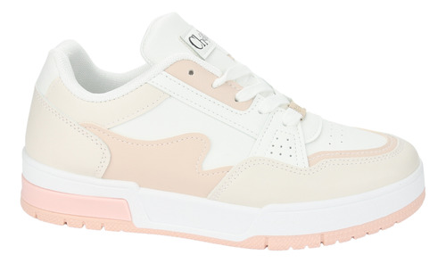 Zapatilla Chalada Mujer Joker-1 Blanco Rosado Urbano