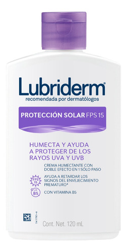 Crema Lubriderm Protección Solar Uv15 120ml