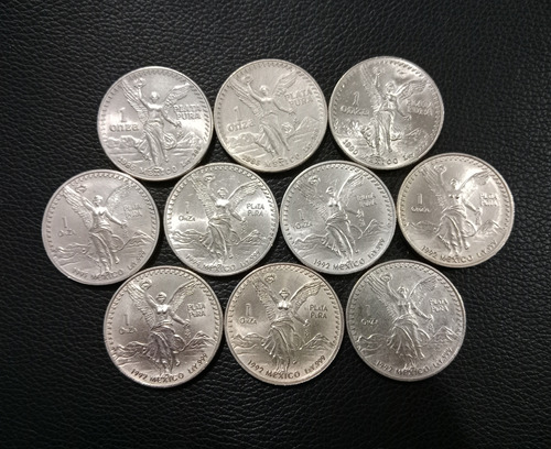 Lote De 10 Onzas De Plata Libertad  Gorditas 