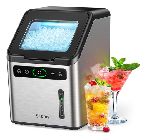 Silonn Máquina De Hielo Nugget Máquina De Hielo Con