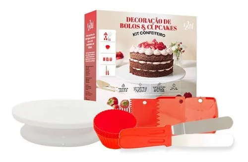 Kit Confeiteiro Bailarina Espatula Forma Cupcake Decora Bolo