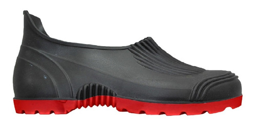 Imagen 2 de 3 de Cubrezapato Tipo Choclo De Hule Negro Suela Roja Sc