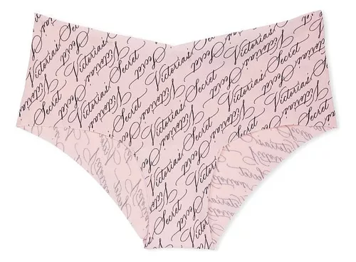 Calcinha Victorias Secret Sem Costura Pink Swirly Logo