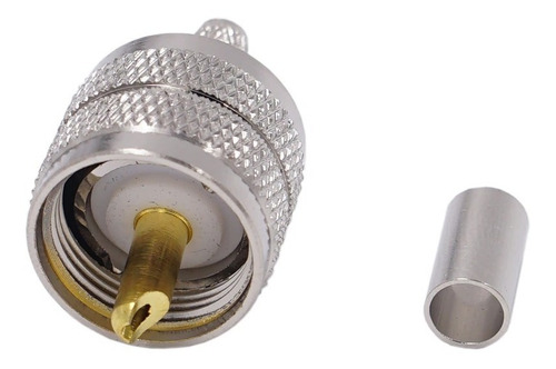 Imagen 2 de 10 de Conector Recto Cable Coaxial Pl259 Rg58 Rg142 Lmr195 Rg400