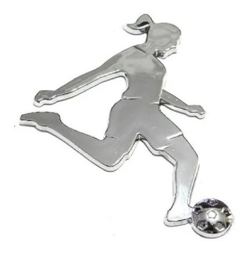 Emblema Adesivo Futebol Feminino Cromado 