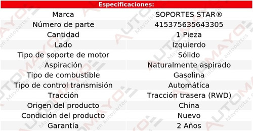 Soporte Tacón De Motor Izq Buick Electra 6 Cil 4.1l 80-84