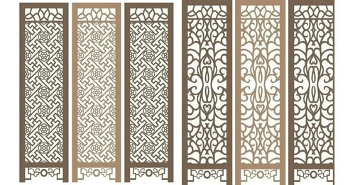 Imagen 4 de 4 de +3000 Vectores Biombos Corte Laser Cnc Paneles Decorativos