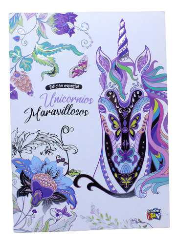 Unicornios Maravillosos. Para Colorear, De Autor. Editorial School Fun En Español