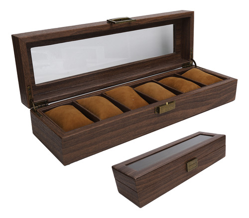Soporte Portátil De Madera Para Guardar Joyas Con 6 Rejillas