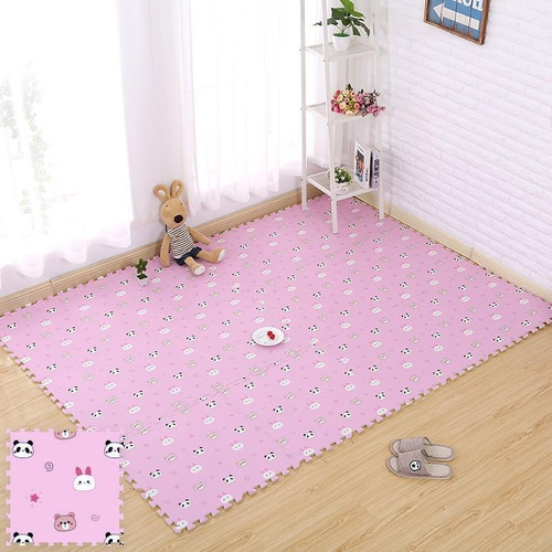 Piso Goma Eva Rosado 4 Pzs 60 X 60 X 1 Cm