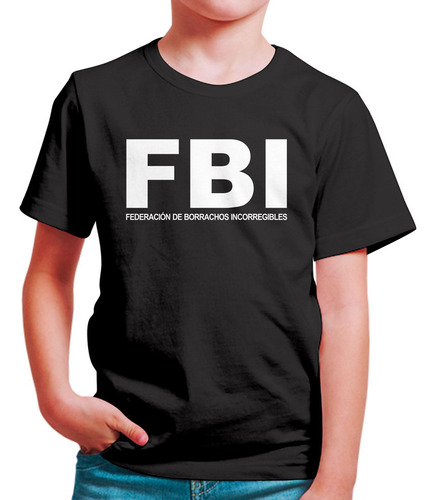 Polo Niño Fbi-borrachos Incorregibles (d0057 Boleto.store)