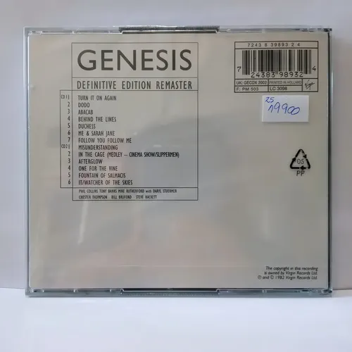 CD Genesis Three Sides Live Rock 1982 Formato Físico Europa