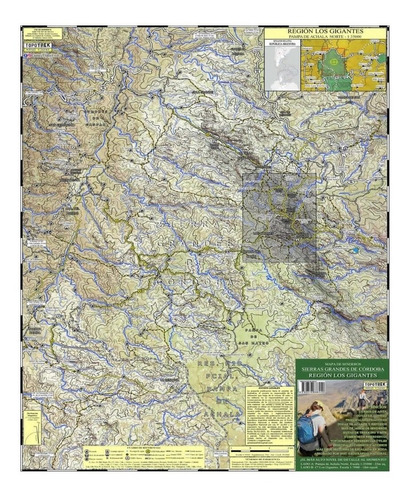 Imagen 1 de 4 de Mapa Topográfico: Los Gigantes / Norte Sierras Grandes