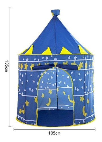 Casa De Campaña Con Diseño Castillo Azul Para Jugar