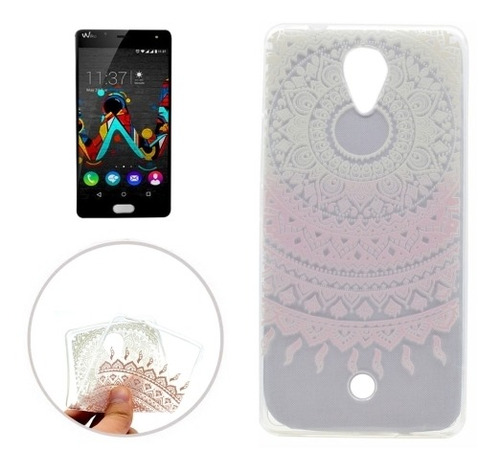 Wiko Feel Feather Pattern Estuche Protectora Tpu Suave