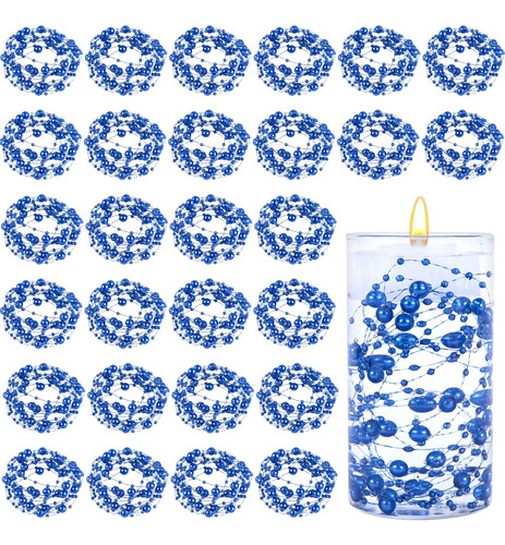 36 Cuerdas De Perlas Azules Para Velas Flotantes, Cuerdas De