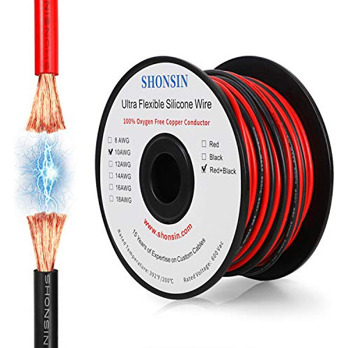 10 Cable De Calibre 10 De Alambre De Silicona Awg 100 D...