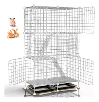 Comprar Corral Jaula De Metal Modular Con Bandejas Conejos Hamster