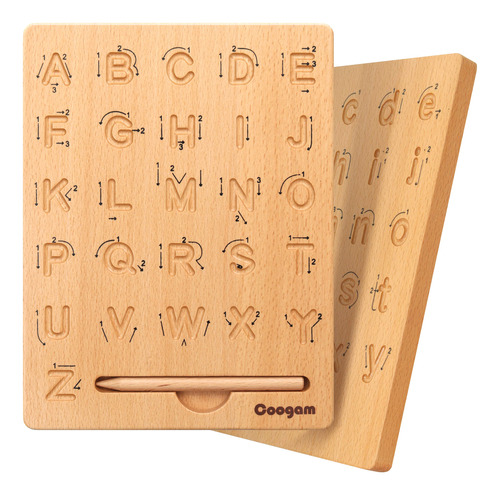 Coogam - Tablero De Madera Para Practicar Las Letras, Herra.