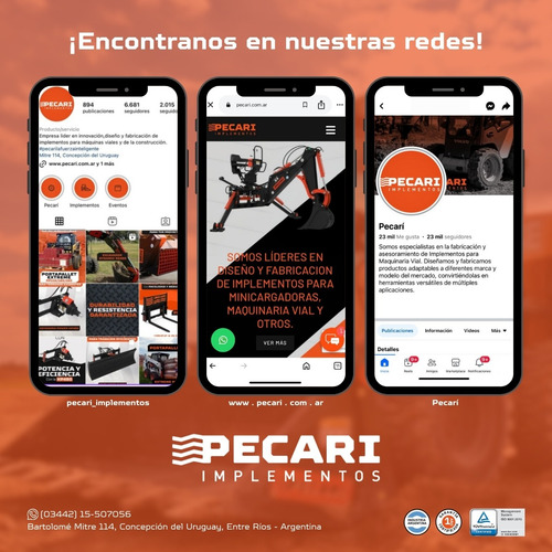 Implemento Nivelador Pecarí - Minicargadora