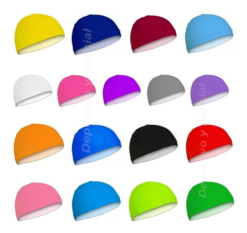 Imagen 4 de 9 de 100 Gorras De Natacion Lycra Varios Colores Nereo Pileta Set
