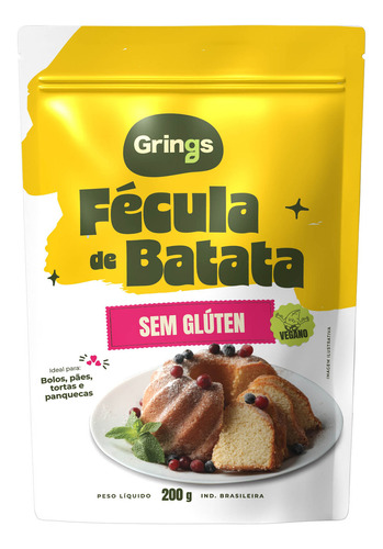 Fécula De Batata Sem Gluten 200g Grings