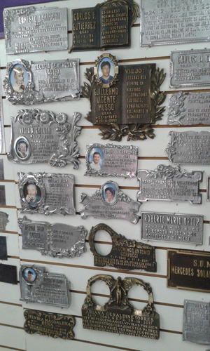 Placa Recordatoria Cementerio Fundicion Bronce