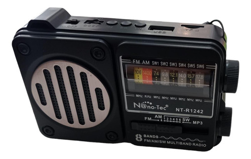 Radio Recargable Am Fm Bluetooth Usb  Linterna Regalo 