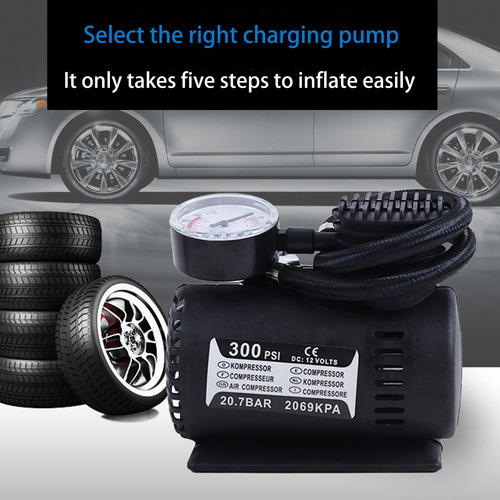 Inflador De Pneu De Compressor Portátil Y 12v Com Motor Mecâ
