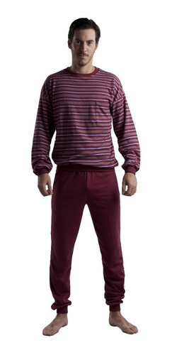 Pijama Hombre Invierno Interlock Algodon Excelente 