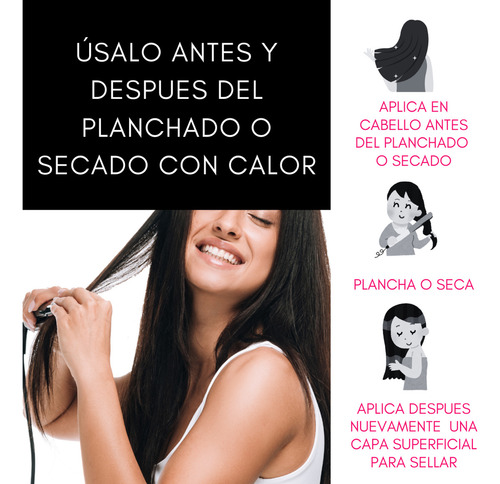 2 Serum Capilar Oleo Termo Protector Con Aceite Argán 7 En 1