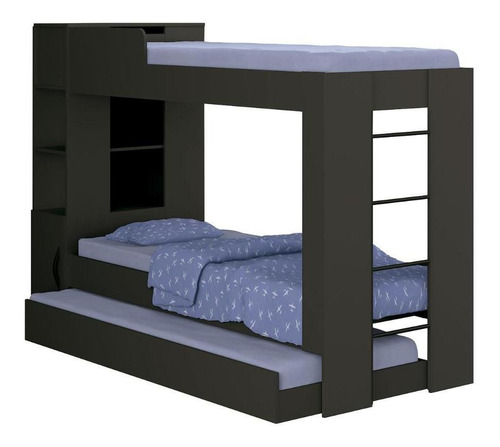 Beliche Cama Auxiliar Ditália Treliche Cm-15 Preto Pt