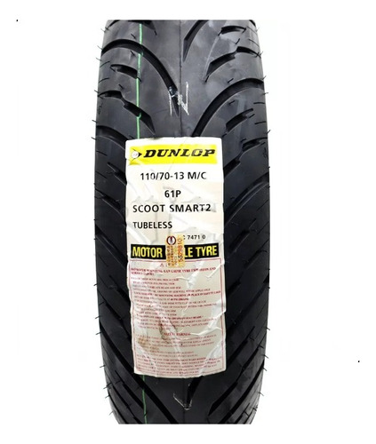 Cubierta De Scooter Dunlop 110/70-13 Sc Smart2 Tras Dompa 