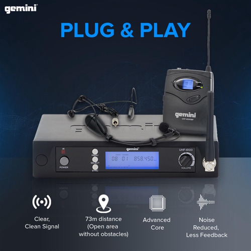 Micrófono Lavalier Inalámbrico Uhf-6100hl Sonido Preciso