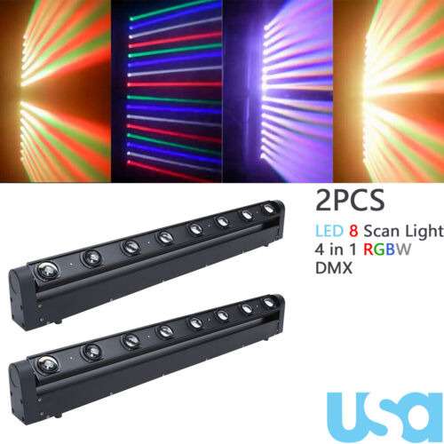 2pcs Stage Lighting Led 8 Scan Light Head Moving Beam Ba Nnh