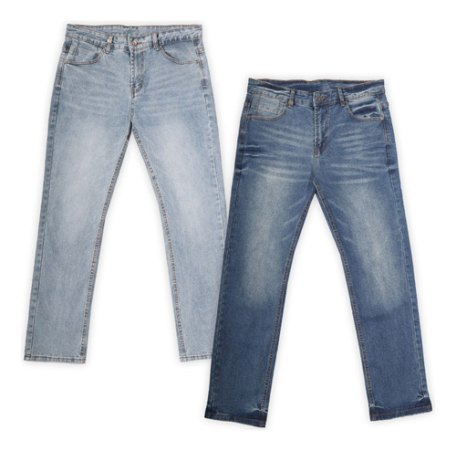 Paquetes De 2 Jeans Para Caballero Corte Straight