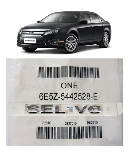 Emblema Logotipo Sel V6 Tampa Traseira Fusion 09-12 Original