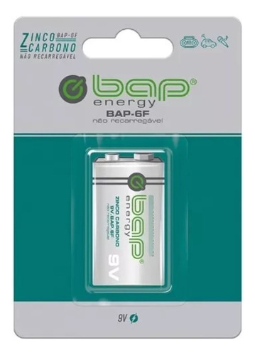 Bateria 9v Bap Energy Bap-6f Long Life