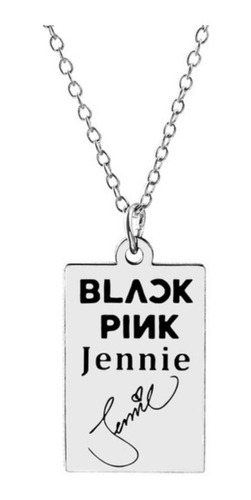 Collar Blackpink Kpop Fanmade Joya Unisex En Plata 