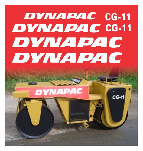 Adesivo Rolo Compactador Dynapac Cg11 Cg 11 Kit Completo Mk