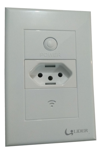 Tomada Wifi Lider Bivolt Acesso Via App Androi Ios Tom - 001 Cor Branco