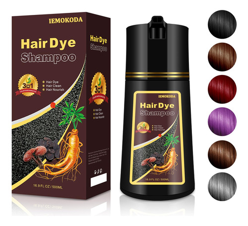 Champú Colorante Para El Cabello Tyayw Silver Gray, 500 Ml,