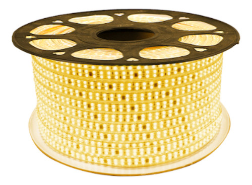 Fita De Led Ip65 15wm 50 Metros Tensão Direta 2700kca Luz Branco-quente