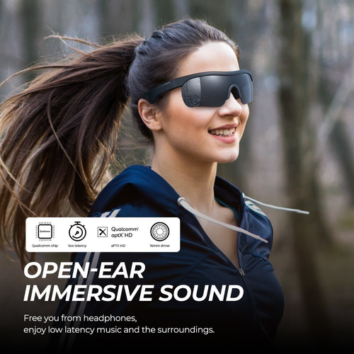 Imagen 4 de 7 de Auriculares Bluetooth Anteojos Soundpeats Frame S Aptx 5hs