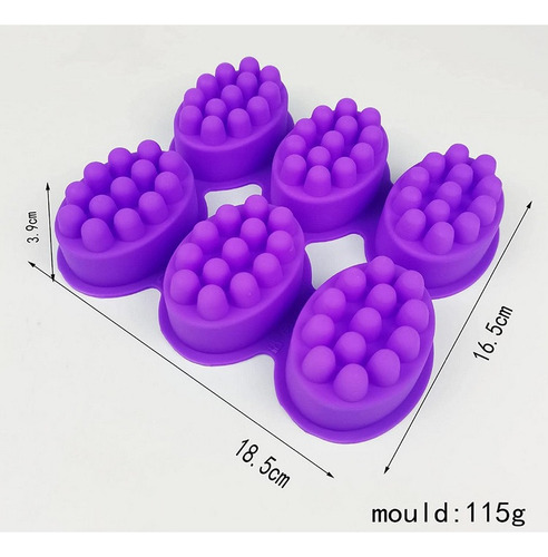 Molde De Silicon Para Jabon 6 Cavidades